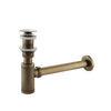 Bath Basin Bottle Trap Drain Set Brass P-Trap with Pop-Up Sink Drain