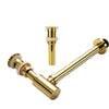 Bath Basin Bottle Trap Drain Set Brass P-Trap with Pop-Up Sink Drain