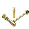 Bath Basin Bottle Trap Drain Set Brass P-Trap with Pop-Up Sink Drain