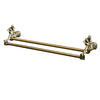 Bath Double Towel Bar Brass Towel Hanging Rod Rail Towel Rack Holder