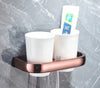 Bath Hardware Accessory Brass Towel Rack Corner Shelf Tissue Holder