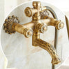 Bath Shower Set Antique Brass Shower System Bathroom Faucet Set