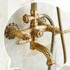 Bath Shower Set Antique Brass Shower System Bathroom Faucet Set