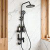 Bath Shower Set Stainless Steel Shower Faucet System with Storage Shelf