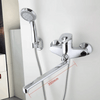 Bath Tap Shower Faucet with Rotated Long Nose Crane Single Handle Set