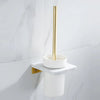 Bathroom Accessory Set Brushed Gold Bathroom Holder Marble and Brass