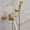 Bathroom Bamboo Bath Shower Faucets Set Bathtub Faucet Crane Tap