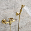 Bathroom Bamboo Bath Shower Faucets Set Bathtub Faucet Crane Tap