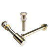 Bath Basin Bottle Trap Drain Set Brass P-Trap with Pop-Up Sink Drain