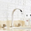 Bathroom Basin Faucet Three Holes Two Handle Tap Deck Mount Faucet