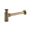 Brass Bathroom Bottle Trap & Pop-Up Sink Drain Set with Filter Stopper