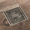 Bathroom Brass Floor Drain Square Antique Bronze Shower Drainage Drain