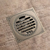 Bathroom Brass Floor Drain Square Antique Bronze Shower Drainage Drain