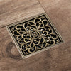 Bathroom Brass Floor Drain Square Antique Bronze Shower Drainage Drain