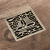 Bathroom Brass Floor Drain Square Antique Bronze Shower Drainage Drain
