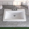 Bathroom Ceramic Vessel Sink Rectangular Drop-in Basin Sink