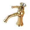 Bathroom Deck Mount Crystal Design Basin Faucet