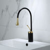 Bathroom Faucet Black Gold Basin Faucet Hot and Cold Sink Brass Faucet