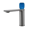 Bathroom Faucet Brass Hot Cold Basin Mixer Tap with LED Crystal Handle