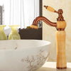 Bathroom Faucet Brass Jade Bathroom Basin Faucet Cold Hot Water Sink Tap
