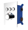 Bathroom Faucet Button Switch Concealed Built-in Thermostat Mixer