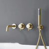 Bathroom Faucet Wall Mount Design Dual Handle Split Type Bathtub Tap