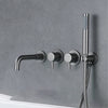 Bathroom Faucet Wall Mount Design Dual Handle Split Type Bathtub Tap