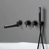 Bathroom Faucet Wall Mount Design Dual Handle Split Type Bathtub Tap