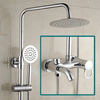 Bathroom Rainfall Shower Faucet Set Stainless Steel Shower Mixer Tap