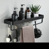 Bathroom Shelf No Drill Shower Storage Rack Black Corner Shelves