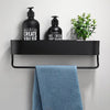 Bathroom Shelf Rack Wall Shelves Towel Holder Black Shower Storage