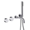 Bathroom Shower Faucet Set Mixer Valve Brushed Hand Bath Tub Spout