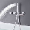 Bathroom Shower Faucet Set Mixer Valve Brushed Hand Bath Tub Spout