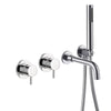 Bathroom Shower Faucet Set With Handshower Diverter Valve Holder