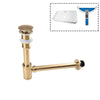 Modern Brass Bathroom Bottle Trap Sink Basin Siphon with Pop-Up Drain