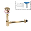 Modern Brass Bathroom Bottle Trap Sink Basin Siphon with Pop-Up Drain