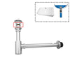 Modern Brass Bathroom Bottle Trap Sink Basin Siphon with Pop-Up Drain