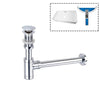 Modern Brass Bathroom Bottle Trap Sink Basin Siphon with Pop-Up Drain
