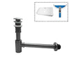 Modern Brass Bathroom Bottle Trap Sink Basin Siphon with Pop-Up Drain