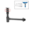 Modern Brass Bathroom Bottle Trap Sink Basin Siphon with Pop-Up Drain