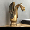 Bathroom Swan Faucet Brass Wash Tap Hot and Cold Water Tap