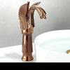 Bathroom Swan Faucet Brass Wash Tap Hot and Cold Water Tap