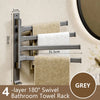 Bathroom Towel Rack Rotatable Towel Holder Space Aluminum Towel Hanger