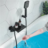 Bathtub Brass Waterfall Mixer Shower Faucet with Handheld Shower Set
