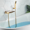 Bathtub Brass Waterfall Mixer Shower Faucet with Handheld Shower Set