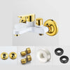 Bathtub Shower Set Wall Mounted Gold and White Bathtub Faucet Mixer Taps