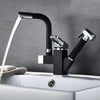 Black and Chrome Kitchen Faucet Sink Faucet Mixer Pull Out Sprayer