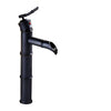 Black Bamboo Brass Waterfall Bathroom Sink Basin Faucet Mixer Tap