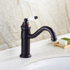 Black Ceramic Faucet 360 Swivel Spout Antique Elegant Sink Mixer Tap