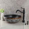 Black Ceramic Wash Basin Faucet Set Bathroom Ceramic Round Sink
